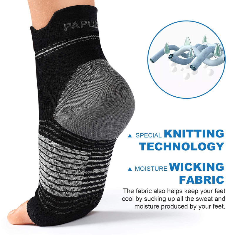 Plantar Fasciitis Sock (6 Pairs) for Men and Women, Compression Foot Sleeves with Arch and Ankle Support (Black, Gray, White, Small) 2 Black+2 Gray+2 White(6 pairs) Small (6 Pair) - NewNest Australia