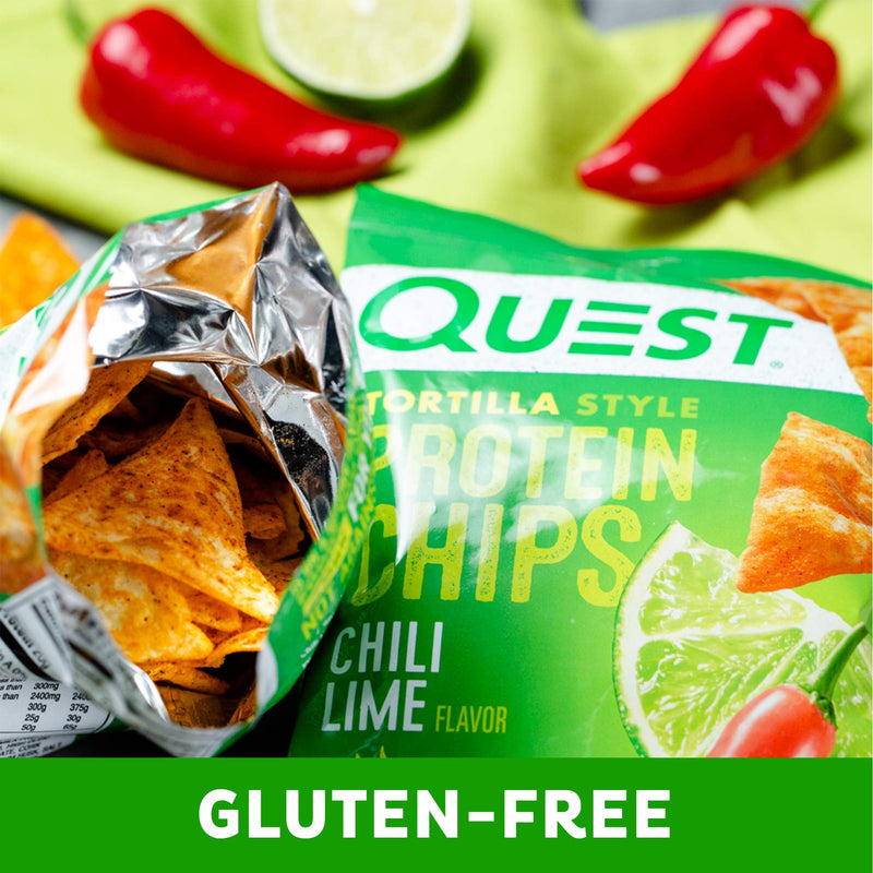 Quest Nutrition Tortilla Style Protein Chips, Chili Lime, Baked, 1.1 Oz, 12 Count - NewNest Australia