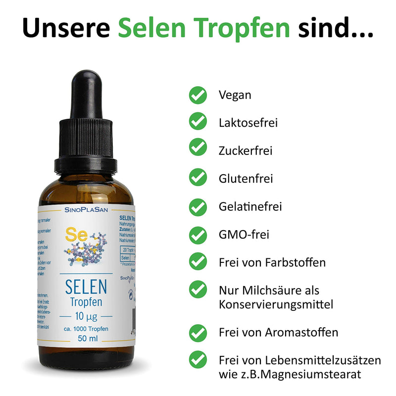 Selenium drops liquid 200µg, 10µg per drop, 200µg per daily dose, VERY HIGH ABSORPTION, vegan, WITH ALL ANALYSIS - NewNest Australia