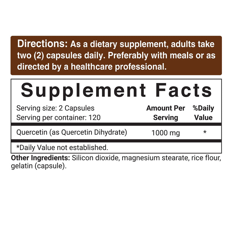 NatureBell Quercetin 1000mg Per Serving, 240 Capsules (4 Months Supply), Super Immune Vitamins and Quercetin Vitamins, Supports Cardiovascular Health, Immune System and Bioflavonoids - NewNest Australia