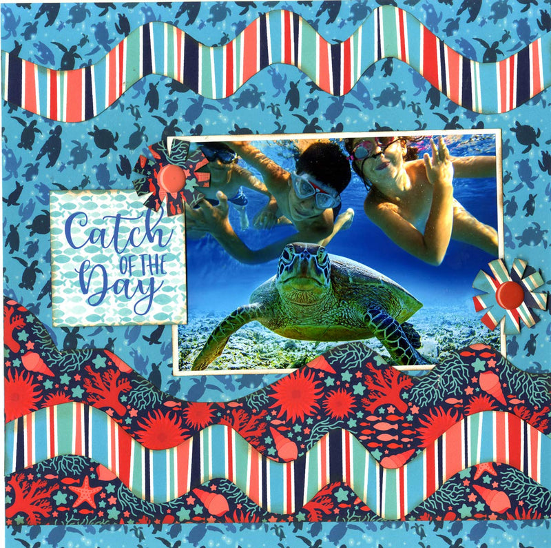 Reminisce Sea Life Collection Scrapbook Kit Paper Crafts, Multi Color Palette - NewNest Australia