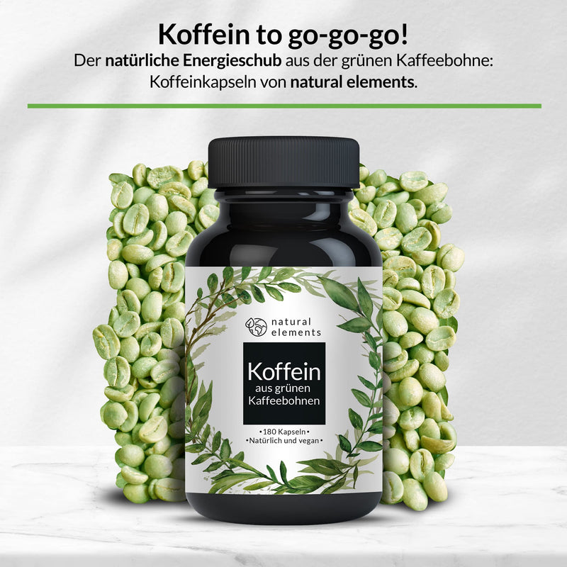 Caffeine Capsules - With 200 Mg Natural Caffeine - 180 Capsules Instead Of Caffeine Tablets - Vegan, Natural, High Dose, Laboratory Tested And Produced In Germany - NewNest Australia