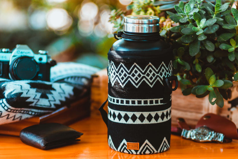 Off the Grid 64 oz Carrier for Growler or Large Water Bottle - Sleeve Only Black - NewNest Australia