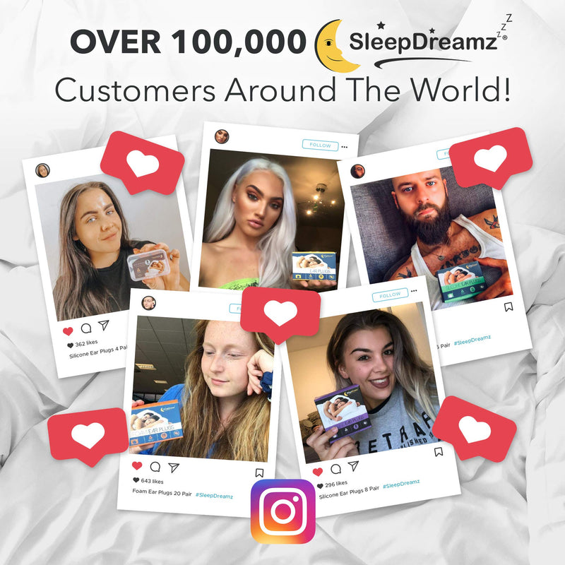SleepDreamz® Foam Ear Plugs for Sleeping – x20 Pairs of Noise Cancelling Ear Plugs – Stop Snoring & Other Loud Noises from disrupting Your Sleep, with These Earplugs for Sleep - NewNest Australia