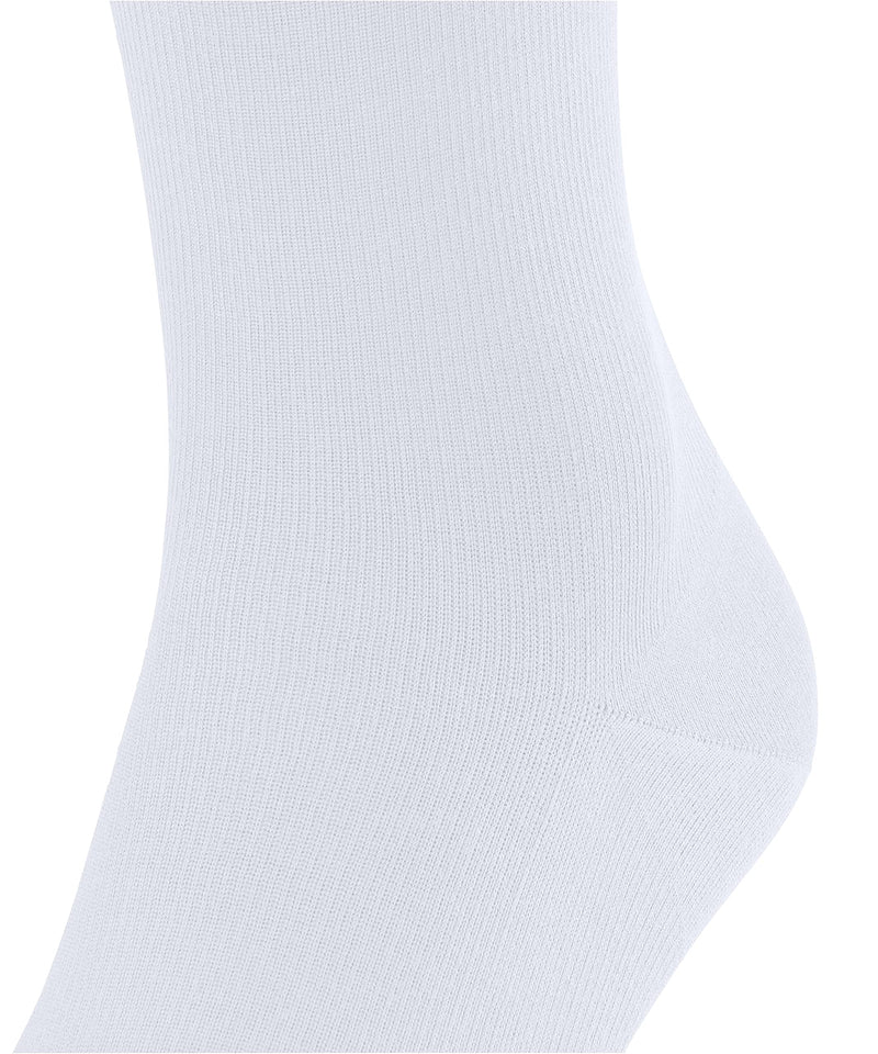 Falke Lufthansa Travel & Comfort Men'S Ultra Energizing Knee Socks Cotton Black White Many Other Colors Support Stockings Without Pattern Strong Compression Travel Long Standing Flights 1 Pair, White (White 2000) - NewNest Australia