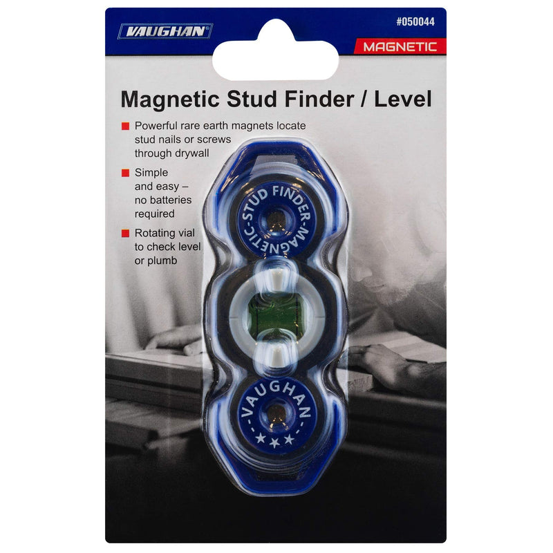 Vaughan - Magnetic Stud Finder/Level, Hand Tools, Levels, Plastic (050044) Blue, Small - NewNest Australia