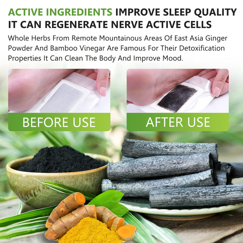 Detox Foot Patches for Stress Relief & Deep Sleep & Foot Care, 20 Patches Deep Cleansing Foot Pads with Bamboo Vinegar and Ginger Powder with Premium Ingredients for Best Results - NewNest Australia