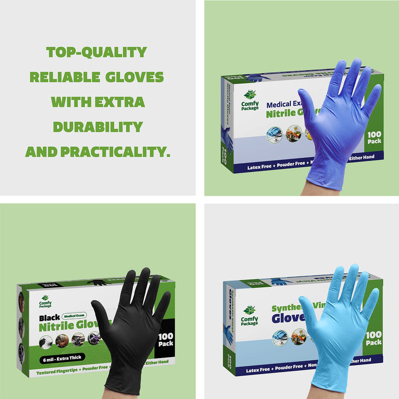 [100 Pack] Disposable Nitrile Gloves - Powder & Latex Free Small - NewNest Australia
