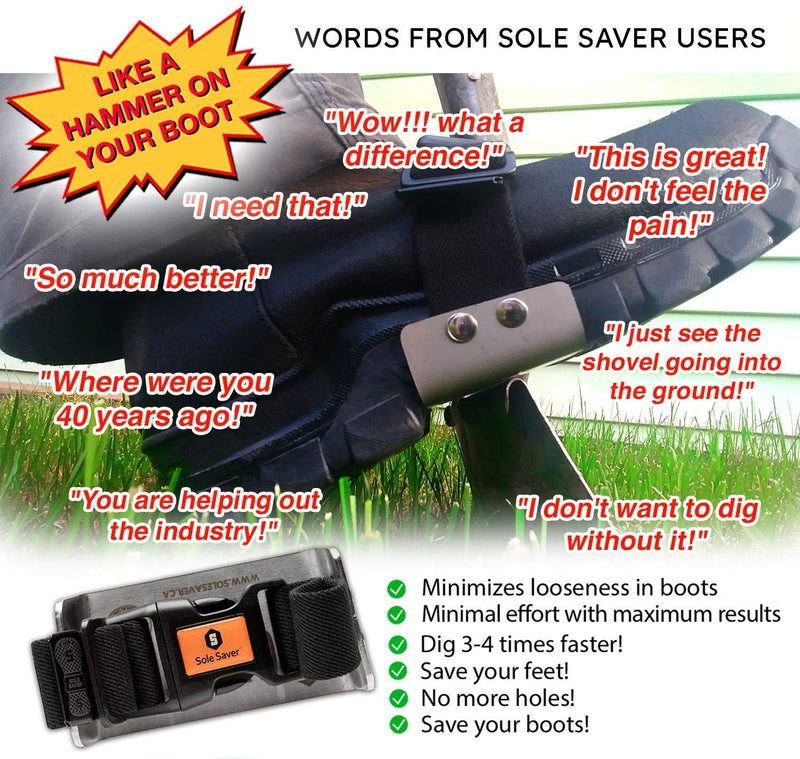 Sole Saver,Safety Foot wear Tool, Boot Protector, Shovel Accessory, Gardening Tool,Foot Protector,Landscaping Work,Safety Tool,Irrigation,Construction,Any Digging Tool,Improves Digging Ability, - NewNest Australia