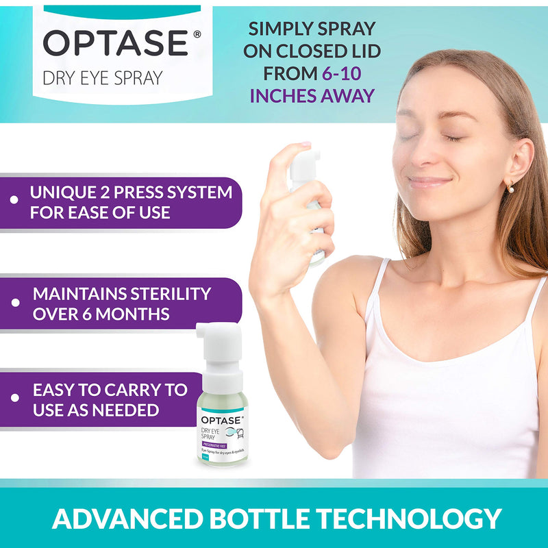 Optase Dry Eye Spray – A Preservative and Phosphate Free Dry Eye Spray for Irritated Eyes and Eyelids - 300 Doses - 17ml - NewNest Australia