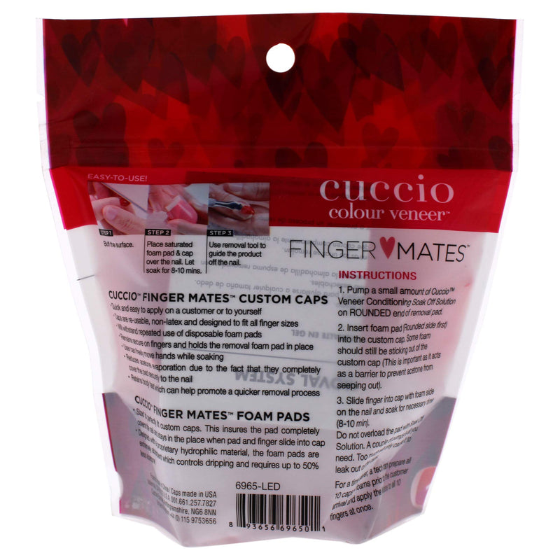 Cuccio Veneer Soak Off Fingermates 10 Caps and 20 Foams Pack - NewNest Australia