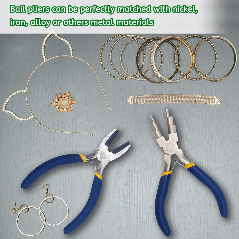 Jewelry Making Nylon Pliers Sets, AngleKai 6 IN 1 Jewelry Bail Making Pliers and Nylon Jaw Flat Nose Pliers Loop Pliers for Jewelry Making, Jump Ring (blue) Blue - NewNest Australia