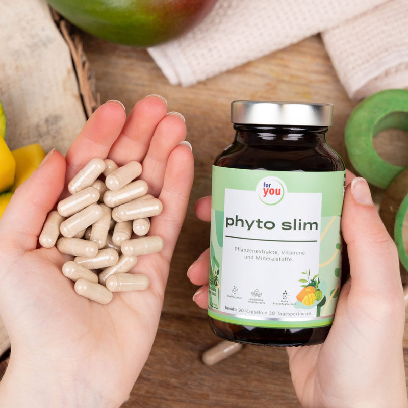 Phyto Slim 90 Capsules With Garcinia Cambogia, Buckwheat Germ Powder, Green Tea Extract, African Mango Extract, Green Coffee Bean Extract, Pure Plant Substances, No Additives, Vegan - NewNest Australia