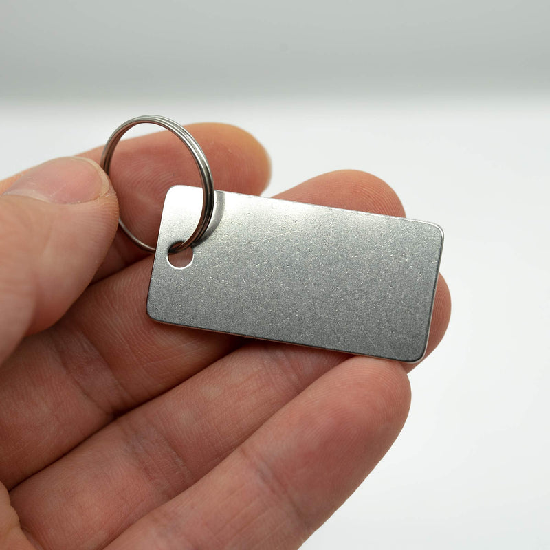 StayMax 25 Pack Rectangle Stamping Blanks Stainless Steel Blank Tags with One Hole - NewNest Australia