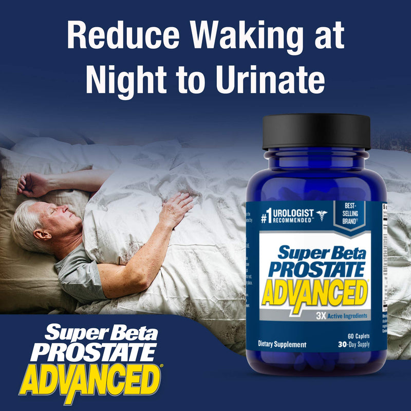 Super Beta Prostate Advanced Prostate Supplement for Men – Reduce Bathroom Trips, Promote Sleep, Support Urinary Health & Bladder Emptying. Beta Sitosterol not Saw Palmetto. (60 Caplets, 1-Bottle) - NewNest Australia