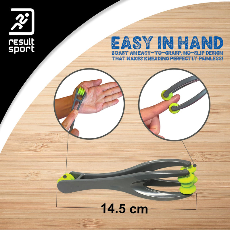 Resultsport 2 In 1 Finger & Hand Massager Roller - Non-Slip Handle Trigger Point Tool With 2 Massage Options For Blood Circulation, Stress Relief, Stiffness, Arthritis - NewNest Australia