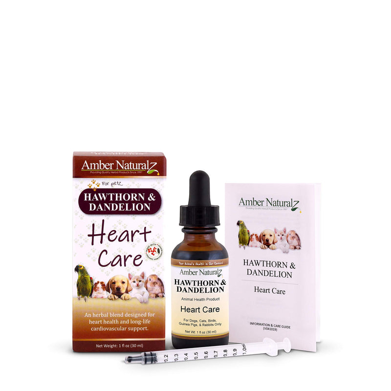 Amber NaturalZ - Hawthorn & Dandelion - Heart Care - for Petz - 1 Ounce - NewNest Australia