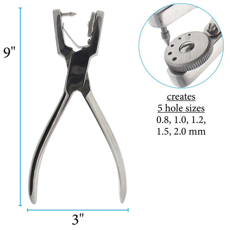 The Beadsmith Leather Rotary Hand-Sewing Leather Punch Tool, 5 Different-Size Holes, Jewelry-Making Supplies and Leather Working Tools. - NewNest Australia