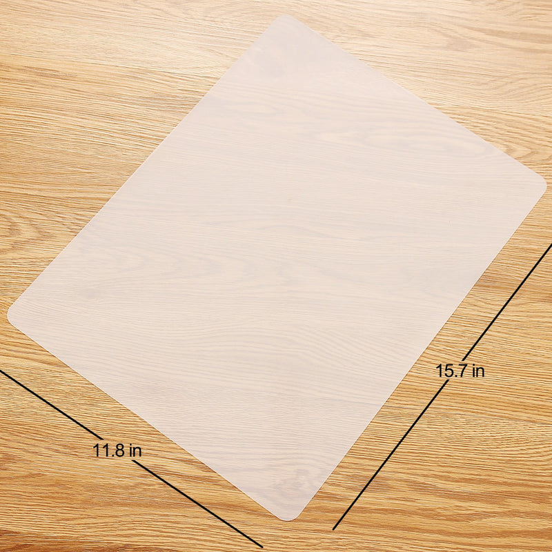 NewNest Australia - wellhouse Soft Silicone Waterproof Baking Mat Non Stick Placemat Insulation Hot Tablemat for Baby/Kid/Children Pack of 4 (15.75 by 11.81 Inch,Translucent) Translucent-4pcs 15.75*11.81 Inch 