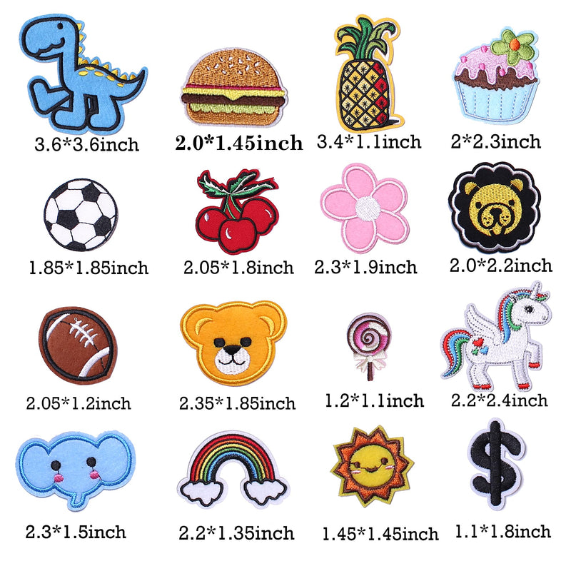 TACVEL 60PCS Random Assorted Styles Embroidered Patches, Sew on / Iron on Patches, Applique for Clothes Dress Pants Hats Jeans, Sewing Flowers Applique DIY Accessory 1.60Pcs Random Pack of Assorted - NewNest Australia