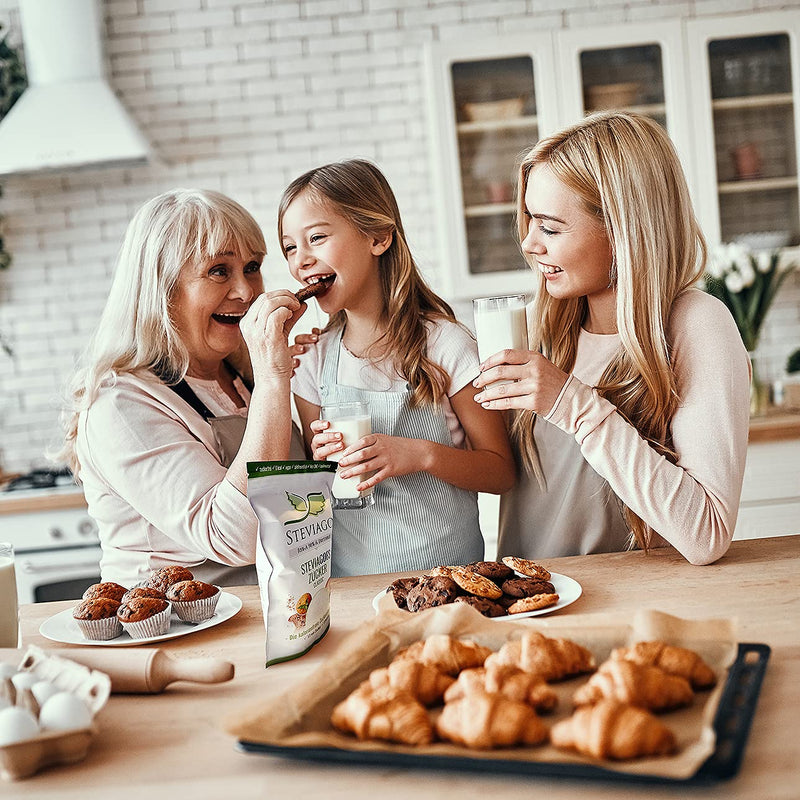 Steviagoes Sugar (Classic) - The 1:1 Sugar Substitute Made From Erythritol + Stevia (98% Reb-A), 0 Calories, Vegan, Suitable For Keto Diet And Low Carb Diet, 1Kg 1Kg (Pack Of 1) - NewNest Australia