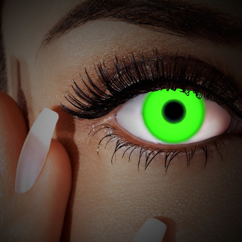 aricona contact lenses - green UV contact lenses without strength - colored contact lenses with UV special effect for carnival, fancy dress, cosplay and theme parties, pack of 2 green - NewNest Australia