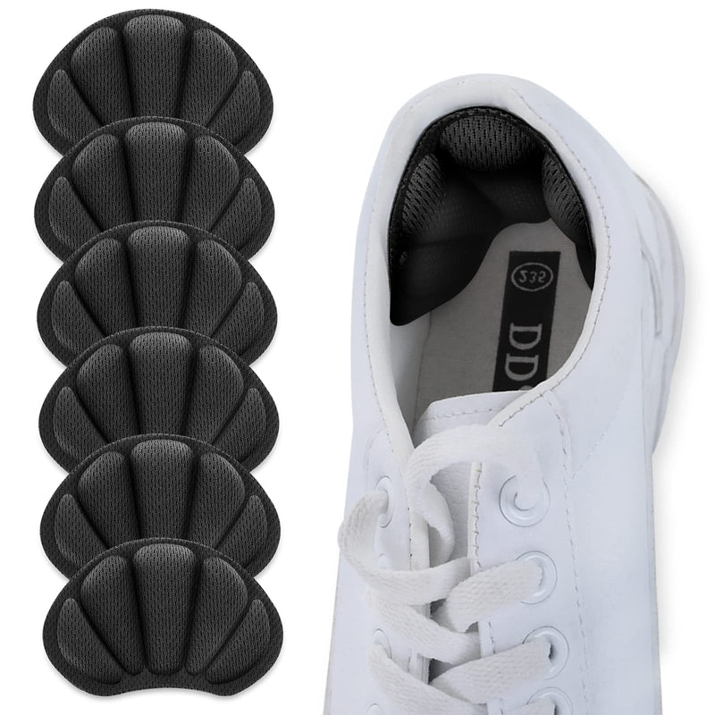 Sibba Feet Heel Grips 3 Pairs Shoes Liners Filler Inserts Protectors Make Fit Tighter Too Big Loose Boots Cushions Pad Insoles Womens Men Health Foot Care Products (Black) 3 Pairs Black - NewNest Australia