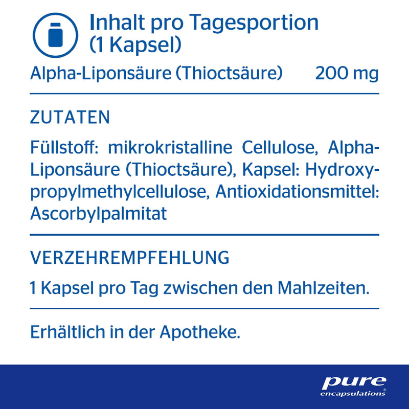 Pure Encapsulations - Alpha Lipoic Acid - 60 capsules - NewNest Australia