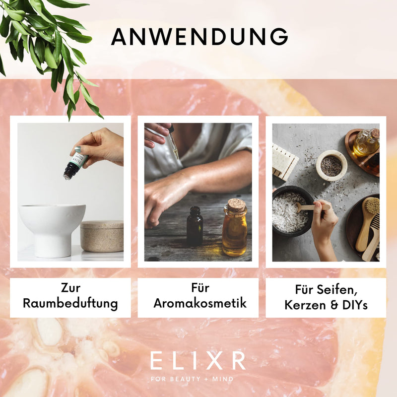 Elixr Blood Orange Oil For Room Fragrance, Aromatherapy & Massage Oil - 100% Pure Natural Essential Oil From Gently Pressed Blood Orange - Certified Natural Cosmetics From Germany (10 Ml) - NewNest Australia