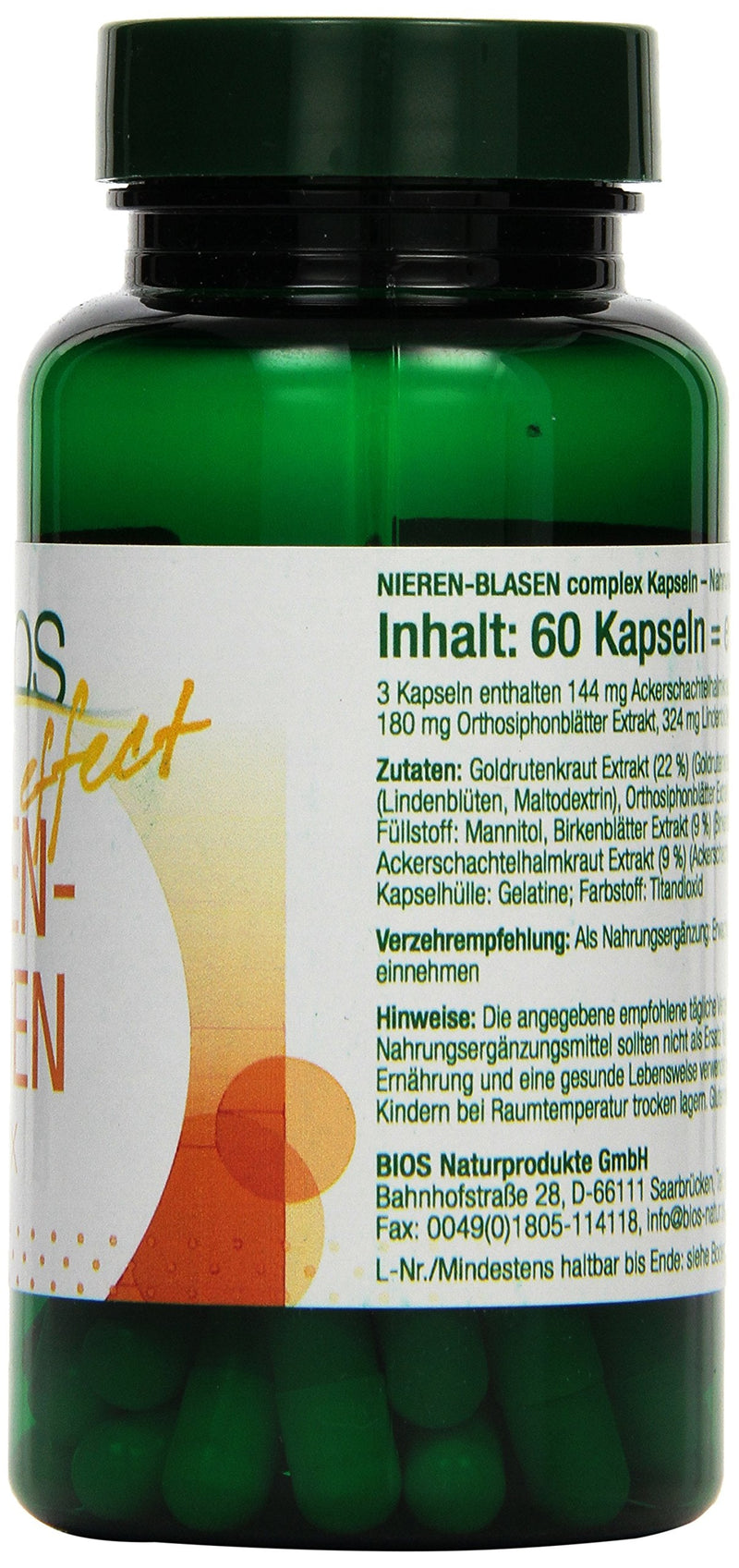 Bios effect kidney-bladder complex, 60 capsules, pack of 1 (1 x 31 g) 60 pieces - NewNest Australia