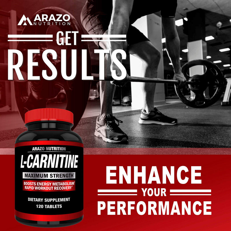 Super Strength L-Carnitine 1000mg Servings Plus Calcium for Boosted Metabolism and Improved Muscle Gain - Arazo Nutrition - NewNest Australia