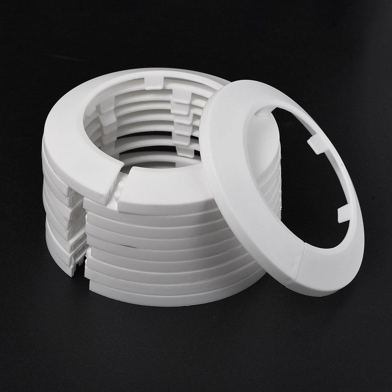 uxcell Pipe Cover Decoration, 75mm PP Plastic Radiator Escutcheon Water Pipe Drain Line Cover White 10pcs - NewNest Australia