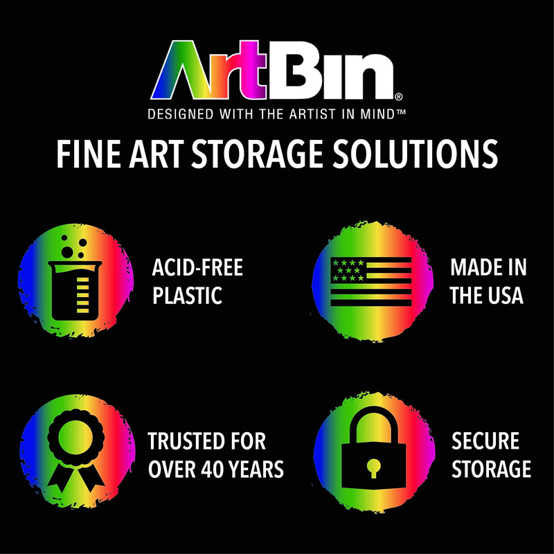 ArtBin 6880AB Sketch Pac Small Art & Craft Organizer, [1] Plastic Storage Box, Divided Translucent Lid - NewNest Australia