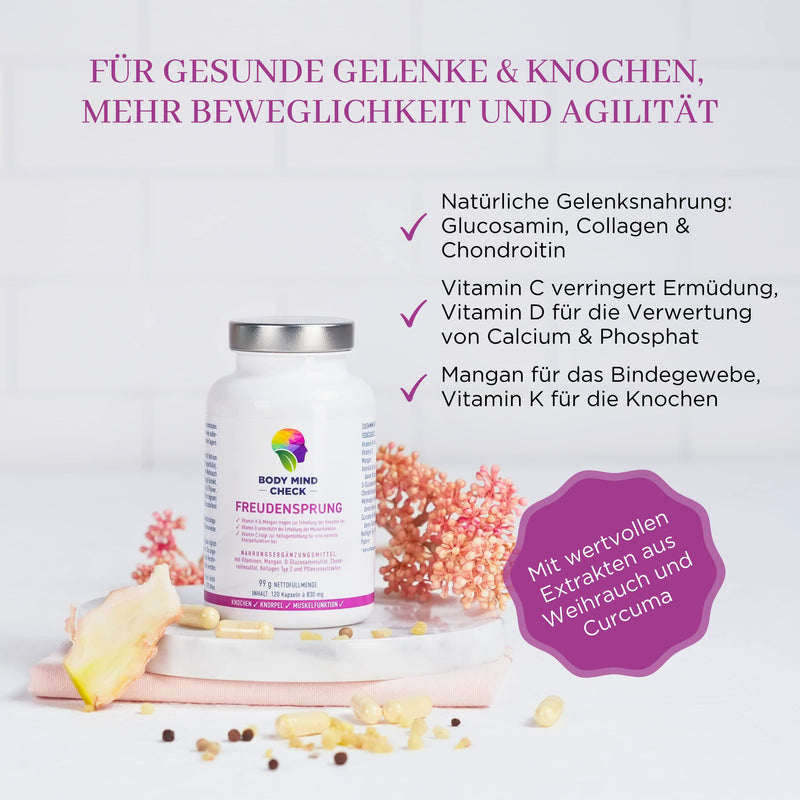 Joint Capsules High Dose ‚ 120 Capsules ‚ Joint Complex For Supporting Cartilage, Bones And Muscle Function ‚ With Turmeric, Frankincense, Vitamin D, Collagen, Glucosamine, Manganese And Much More - NewNest Australia
