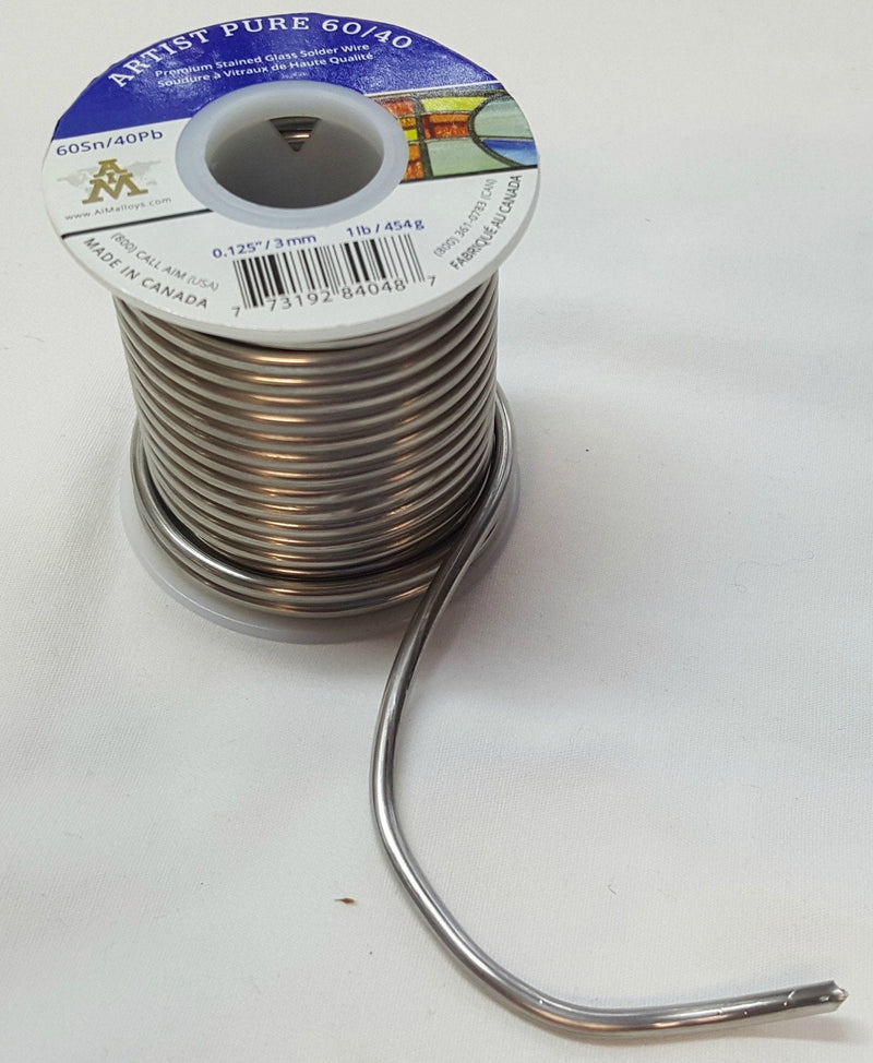 Artist Pure 60/40 Premium Stained Glass Solid Core Solder Wire, 1/8" Diameter, 1 Pound Spool - NewNest Australia