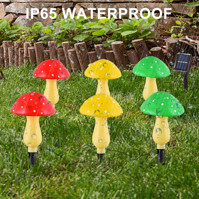 Solar Mushroom Lights Outdoor Waterproof, LED Landscape Lights Pathway Lights Solar Powered with 6 Cute Mushrooms for Garden, Yard, Path, Fence, Lawn, Christmas and Wedding Decoration - NewNest Australia