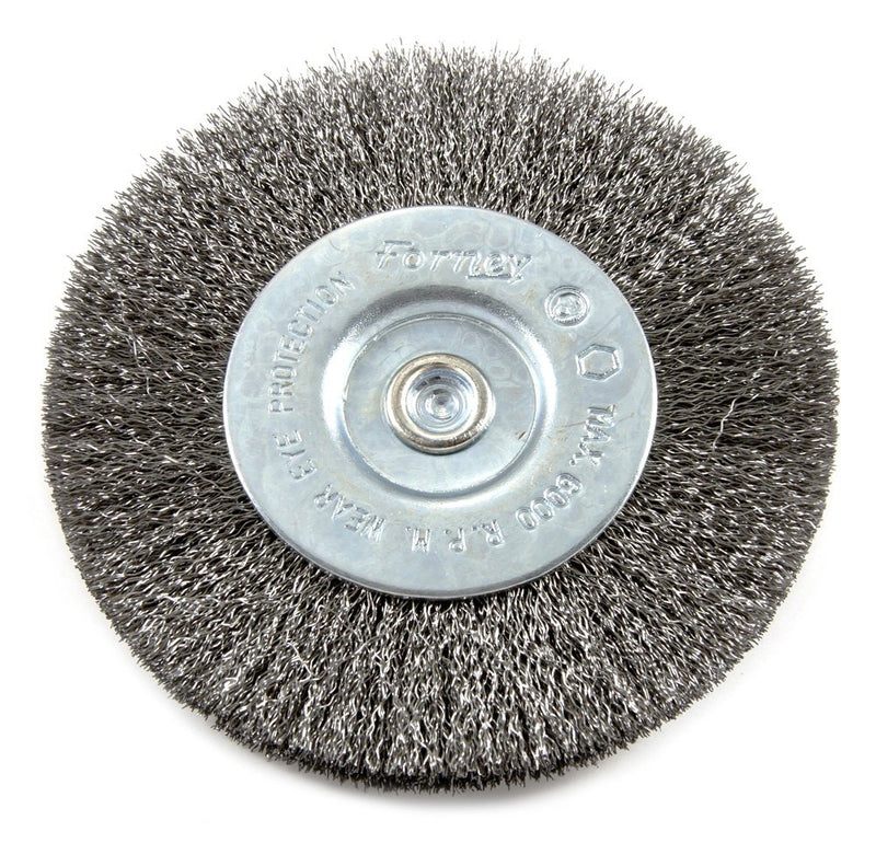 Forney 72740 Wire Wheel Brush, Fine Crimped with 1/4-Inch Hex Shank, 4-Inch-by-.008-Inch - NewNest Australia