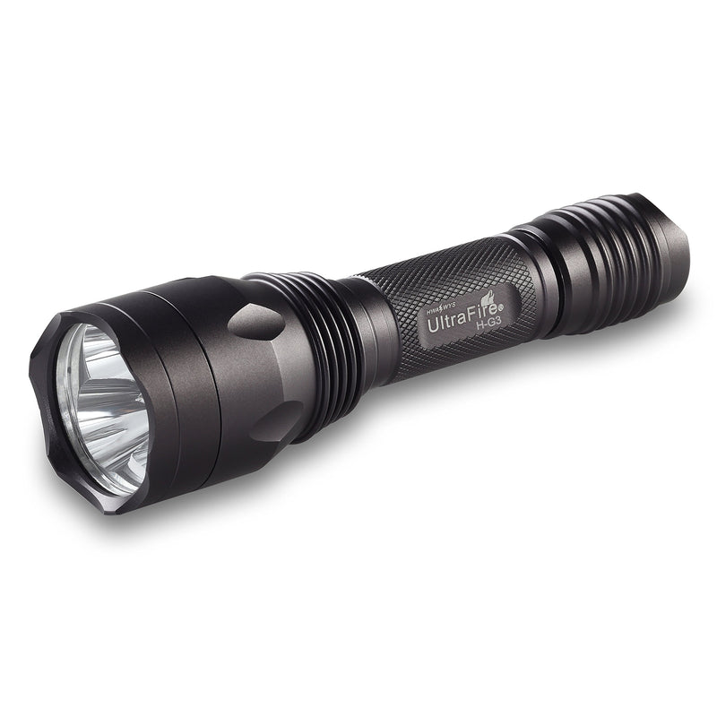 ULTRAFIRE Green Hunting Flashlight, XP-E2 LED 650 Lumens, Single Mode, 520-535 nm Wavelength 256 Yards,Tactical Night Hunting Light for Hog Pig Coyote Varmint Predator Rifle (Battery not Included) - NewNest Australia