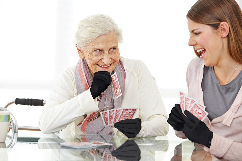 Doctor Developed Full Length Arthritis Gloves/Copper Gloves/Compression Gloves [PAIR] and Doctor Written Handbook - Relief from Joint Symptoms, Raynauds Disease, Carpal Tunnel & Hand Conditions (S) S - NewNest Australia