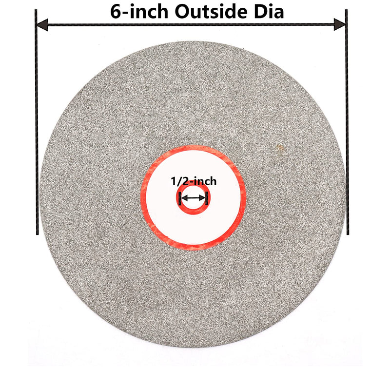 Rannb 6-inch Outside Dia 100 Grit Diamond Coated Flat Lap Wheel Grinding Disc Polishing Tool for Polishing Jewelry, Glass & Rock 6-inch 100 Grit - NewNest Australia