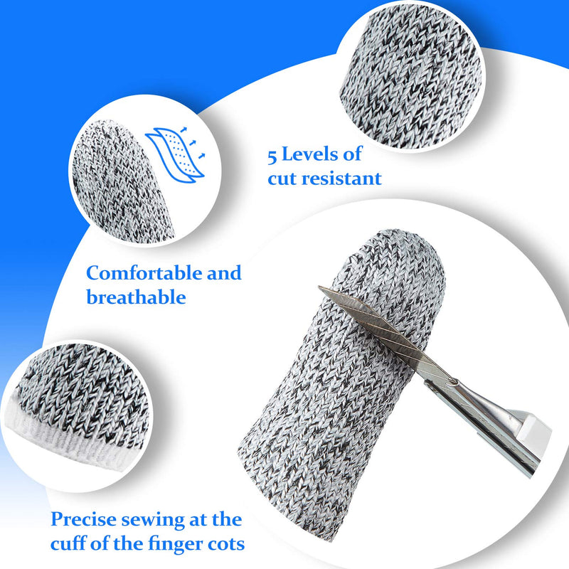 40 Pieces Cut Resistant Finger Cots Finger Sleeves Cut Protection Sleeves Thumb Finger Protectors Guards Reusable for Kitchen Work Sculpture - NewNest Australia