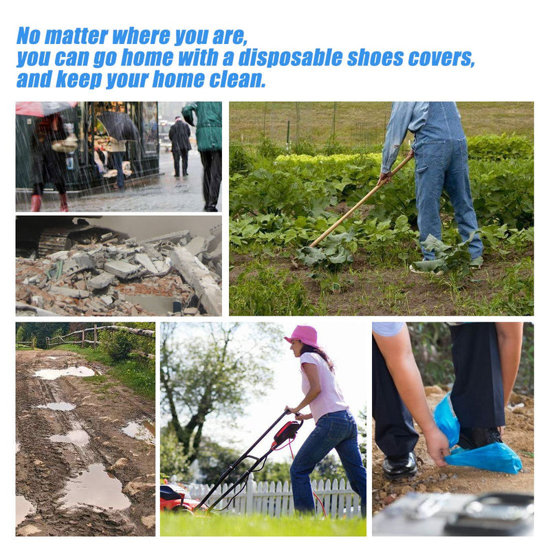 Shoe Covers Disposable Recyclable -100 Pack(50 pairs) 15.7'' Hygienic Shoe & Boot Covers Waterproof Slip- Resistant Shoe Booties for Indoors (Large Size - Up to US Men's 11 & US Women's 13) - NewNest Australia