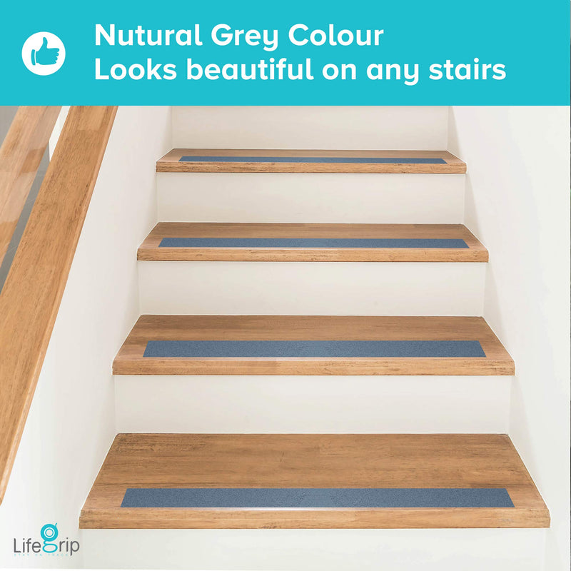 LifeGrip Anti Slip Safety Tape, Non Slip Stair Tread, Textured Rubber Surface, Comfortable for Barefoot, 1 inch X 30 Foot, Grey 1" X 30' - NewNest Australia