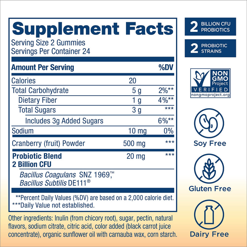 Renew Life Womens Care Gummy with Prebiotics, Probiotics and Cranberry; 48ct. (Pack May Vary) (Package May Vary) 2 Billion CFU 48 Gummies (Pack of 1) - NewNest Australia