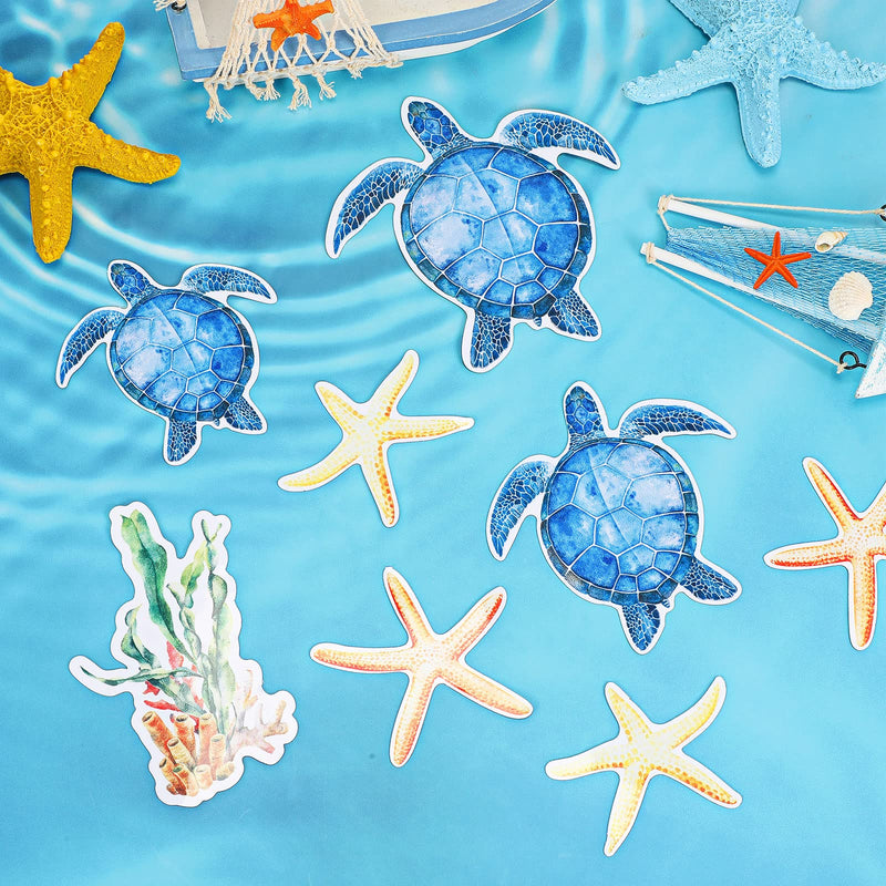 12 Pieces Screen Door Magnets Double Sided Sea Turtle Starfish Seaweed Magnetic Sticker Sliding Door Warning Retractable Removable Magnet for Screen Sliding Doors Protector Patio Pet Dog Safe - NewNest Australia