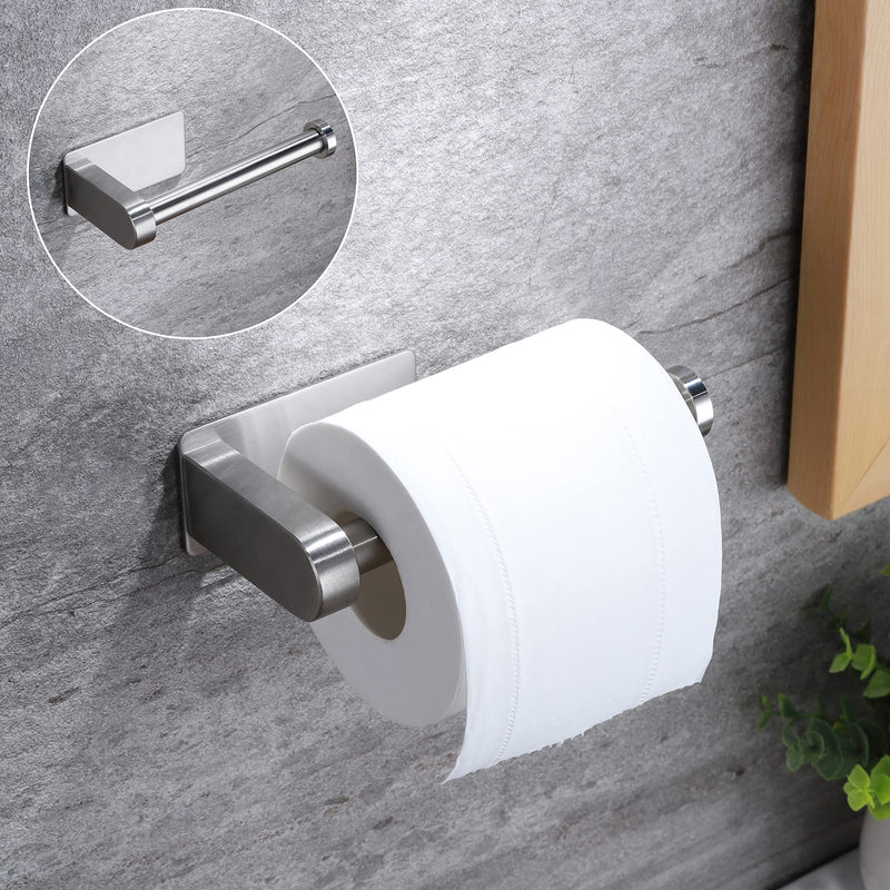 YIGII Toilet Paper Holder - Self Adhesive Toilet Roll Holder for Bathroom 2 Pack Tissue Holder Dispenser, SUS304 Stainless Steel Silver - NewNest Australia