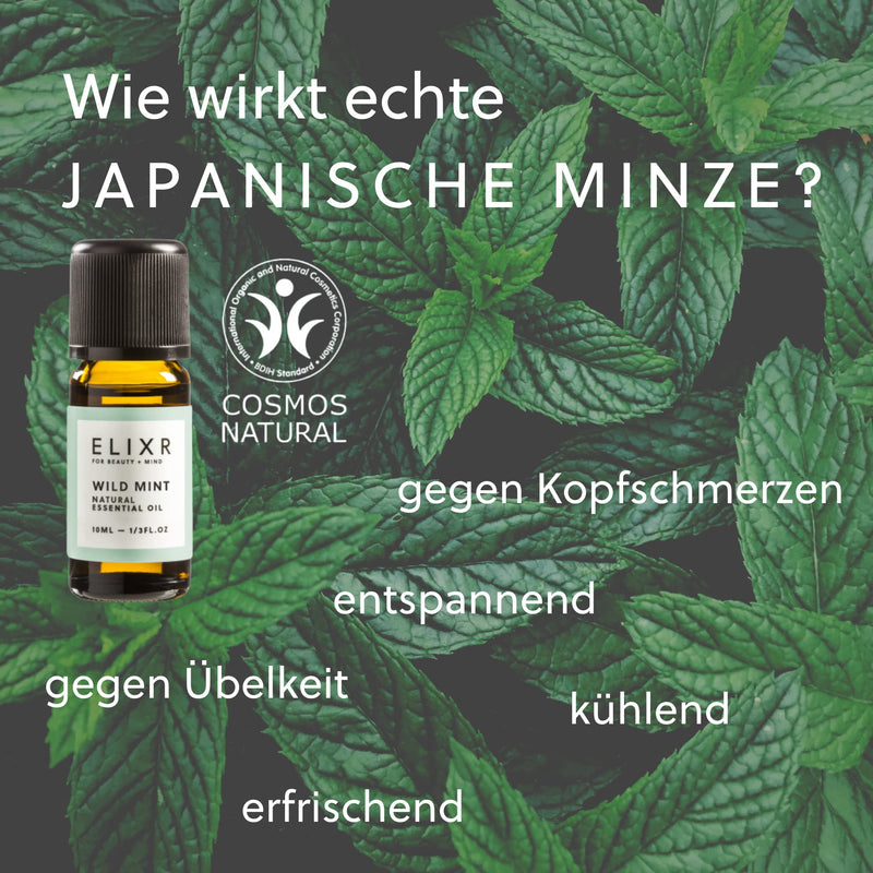 Elixr Japanese Mint Oil For Room Fragrance, Aromatherapy & Massage Oil - 100% Mint Leaf Essential Oil With Intensive Fragrance - Certified Natural Cosmetics From Germany (10Ml) - NewNest Australia