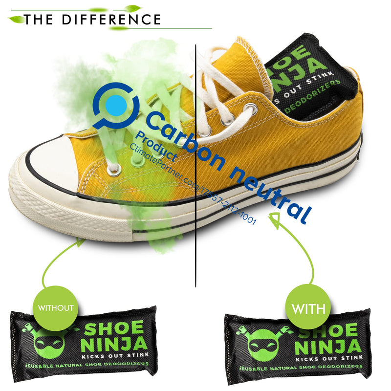 Charcoal Shoe Deodorizer - Natural, Long Lasting, and Easy to Use 8 Pack of Shoe Odour Eliminator for Smell Free Shoes - Nail Clippers Included with Shoe Smell Remover Bags - NewNest Australia