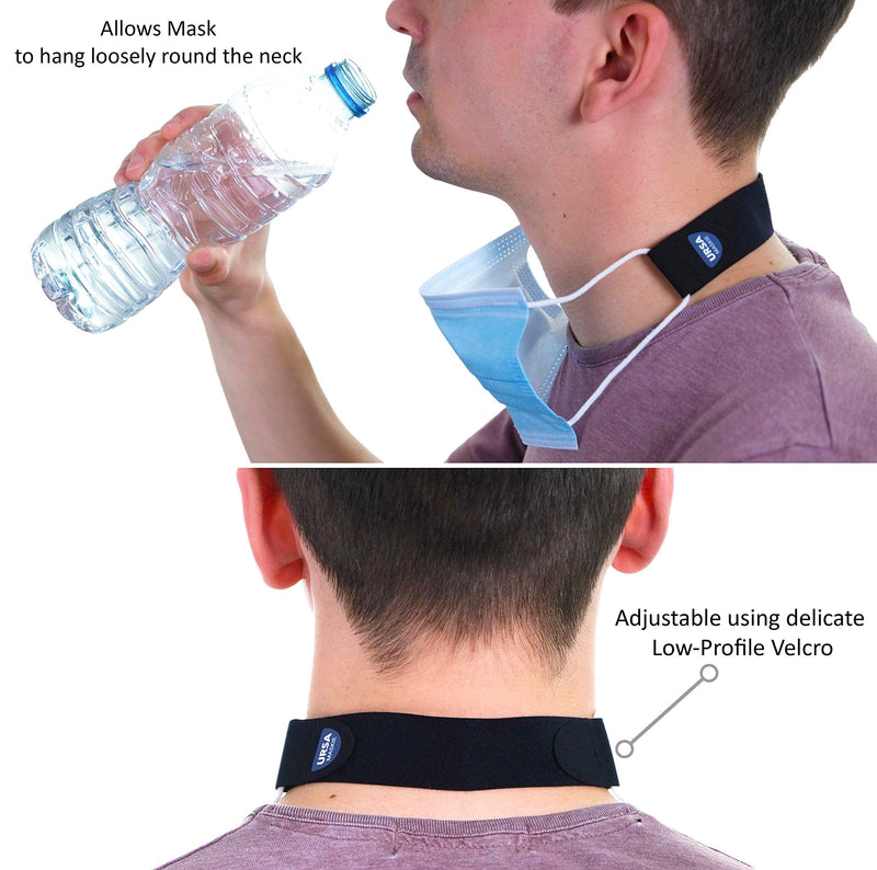 URSA Maskies: Soft, Light, Stretchy & Comfortable Face Mask Ear Savers. Premium Quality Fabric with Strong Adjustable Low-Profile Hook Tape. Made in The UK - NewNest Australia