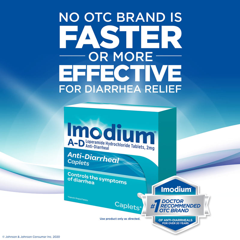 Imodium AD Diarrhea Relief Caplets with Loperamide Hydrochloride, 12 Count 12 Count (Pack of 1) - NewNest Australia